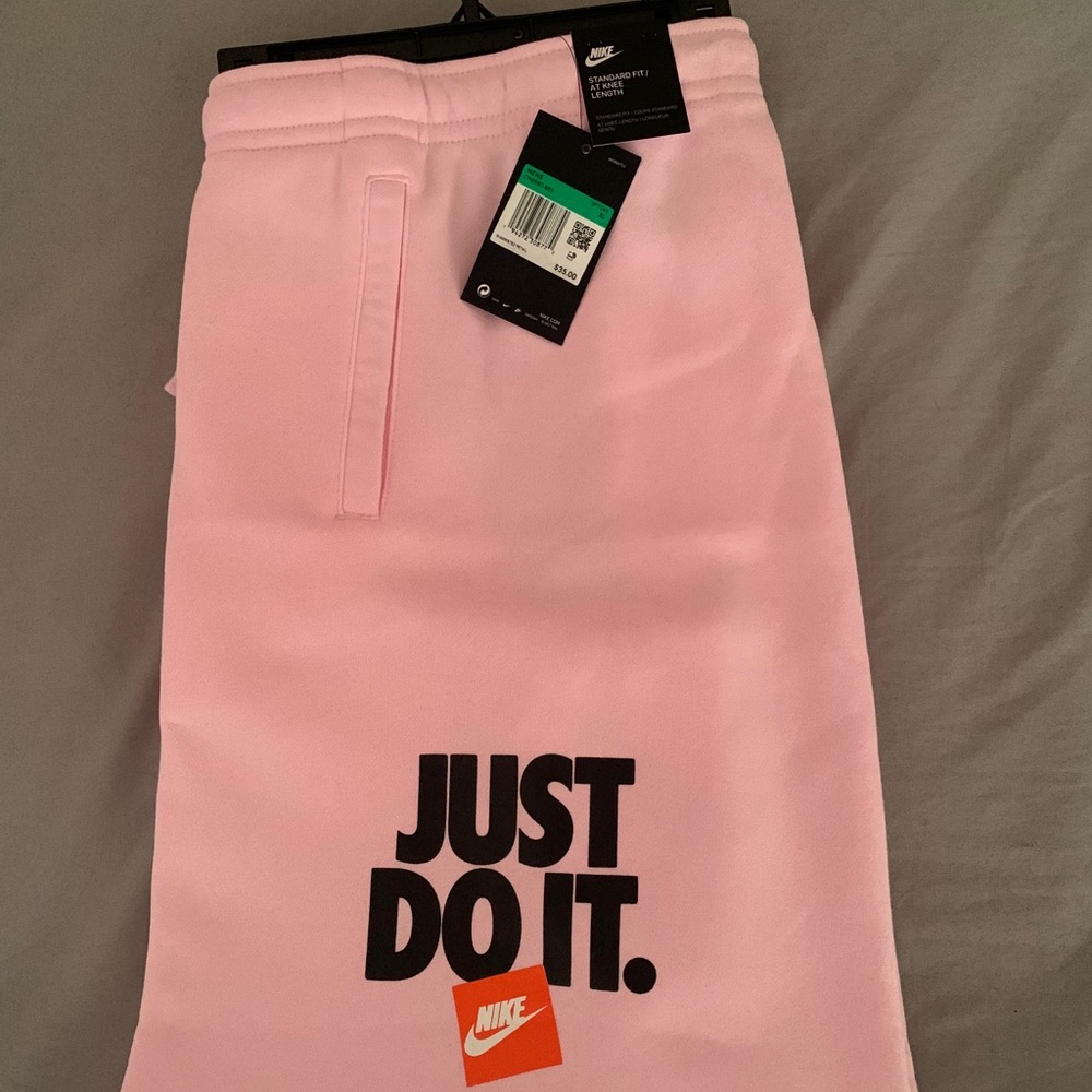 Pink Nike Just do it shorts Breast Cancer month!